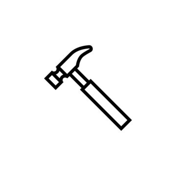 recommend clip art: Hammer Icon in outline style on white background