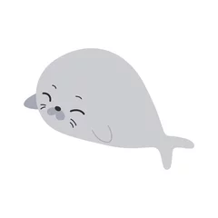 Fototapeten cute seal animal vector © allaboutvector