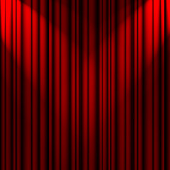 red theater curtain