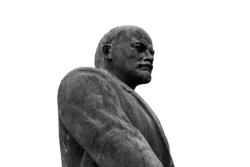 Fototapeta na wymiar The stone monument to Lenin