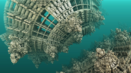 Abstract background, fantastic 3D structures.