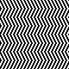 seamless zigzag strip of black a white squares.