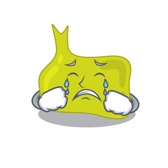 Caricature design of pituitary having a sad face