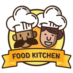 Family Kitchen and Restaurant Logo or icon Professional Business Company