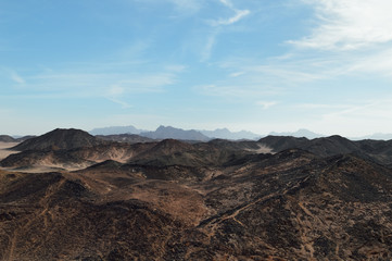 Fototapeta na wymiar desert landscape. the Martian landscape