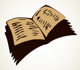 Open book. Vector doodle symbol