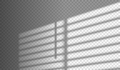 blinds shadow overlay window light effect on transparent background - 349479341