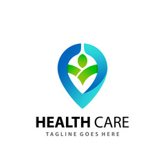 Abstract Healthcare Leaf Company Logo Design Template Vector Premium