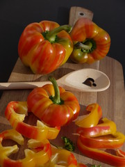 Geschnittene Tigerpaprika