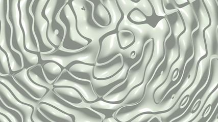 Fototapeta premium Simple light NYANZA monochromic 3D abstract background image made of plain crackle patterns with shadow perspectives