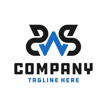 industrial business logo letter SWS