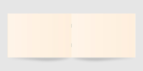 Fototapeta premium Blank open book, magazine, brochure, catalog mockup. Mockup vector isolated. Template design. Realistic vector illustration.