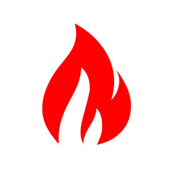 Illustration of fire  against white background