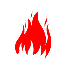 Illustration of fire  against white background