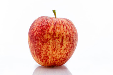 Red apple isolated on a white background, Apples are one of the most popular fruits for health benefits.