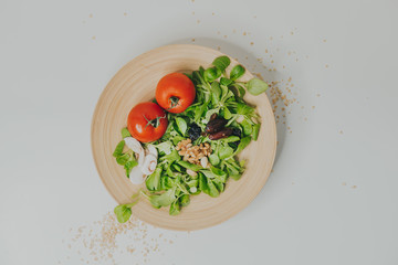 ingredients for a healthy and balanced meal. Vegan products