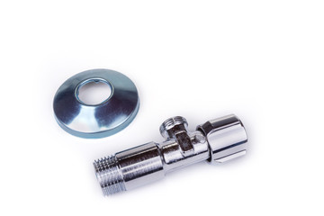 New toilet valve on a white background