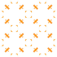 Organic tile. Orange delicate boho chic summer 