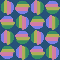 Clear geometric forms. Abstract vector seamless pattern.