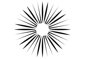 Obraz premium Icono negro de estallido sobre fondo blanco.