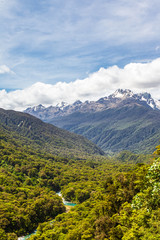 Fototapeta premium Pop's view lookout. Fiordland National Park, South Island, New Zealand