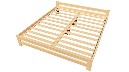 2 x 2 m double bed frame Illustration in 3D - 2