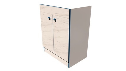 double kitchen cupboard Illustration in 3D - 9