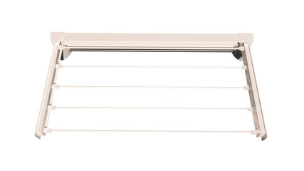 foldable clothes hanger mounted on the wall Illustration in 3D - 1