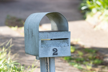 mailbox on the background of the house