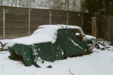 car in snow