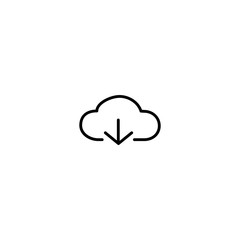 Download from cloud icon. Line icon design.