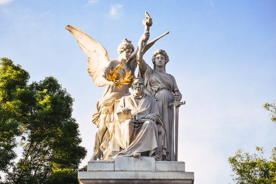 Monument to Benito Juarez - Neoclassical monument located at the Alameda Central park, in Mexico City, commemorating Mexican president Benito Juarez	

