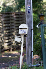 mailbox on the background of the house