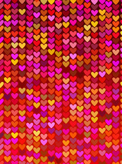 series of lights in the form of heart