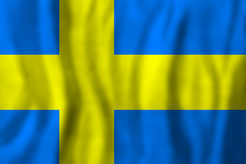 Swedish flag background. Education, business and travel concept