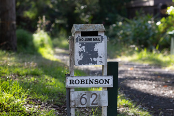 mailbox on the background of the house