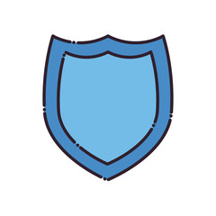 Shield flat style icon vector design