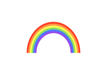 Colour rainbow isolated on white background. LGBT flag. Vector illustration