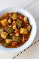 Turkish cuisine, zucchini food with chickpea and lentil