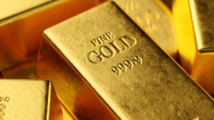 Gold bars and Financial concept,3d rendering,conceptual image.