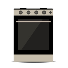 Vector illustration of a kitchen stove isolated on a white background. Appliances for the kitchen