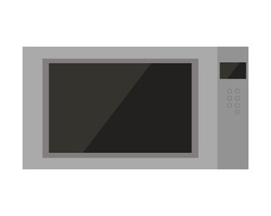 Vector illustration of a microwave isolated on a white background. Appliances for the kitchen