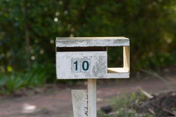 mailbox on the background of the house