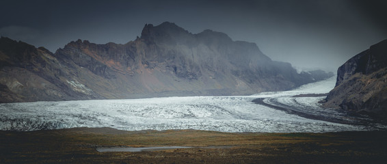 Panorama View of the glacier of Iceland