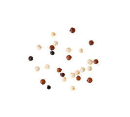 Obraz na płótnie Canvas mixed raw quinoa on white background
