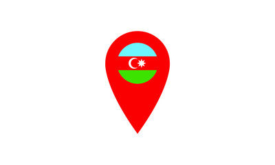 Azerbaijan Location pin map navigation label symbol