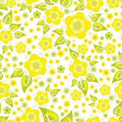 Vector seamless - Chinese spring flower pattern