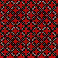 red and black seamless pattern with red squares