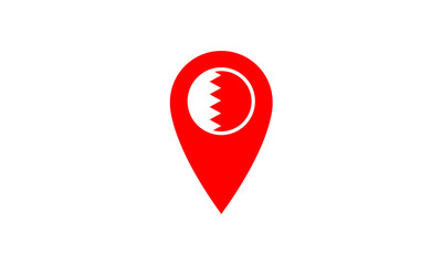 Bahrain Location pin map navigation label symbol