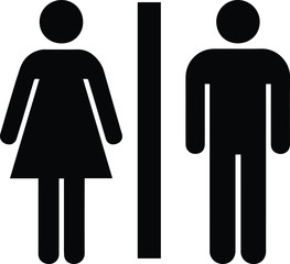 male female Washroom toilet restroom sign